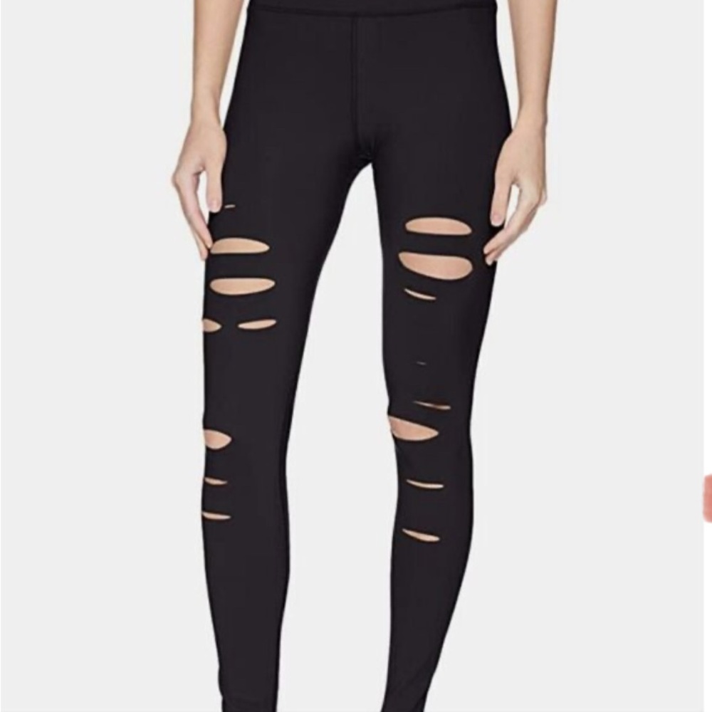 Alo Yoga Cutout High Waisted Ripped Warrior Leggings